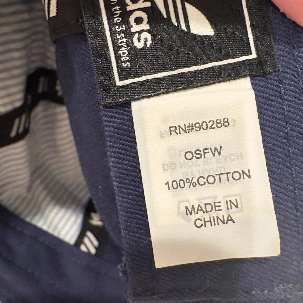 Adidas Baseball Cap Mens OSFW Navy Blue Trefoil Logo Adjustable Cotton Hat